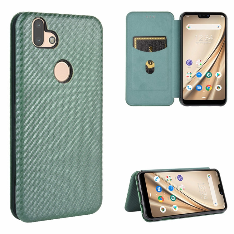 Carbon Fiber Texture Magnetic Horizontal Flip TPU + PC + PU Leather Case with Card Slot, For Fujitsu Arrows 5G (F-51A), For Fujitsu Arrows Be4 (F-41A), For Fujitsu Arrows RX (Arrows M05), For Fujitsu Arrows U / 801FJ / Arrows J, For Kyocera Basio 4 KYV...
