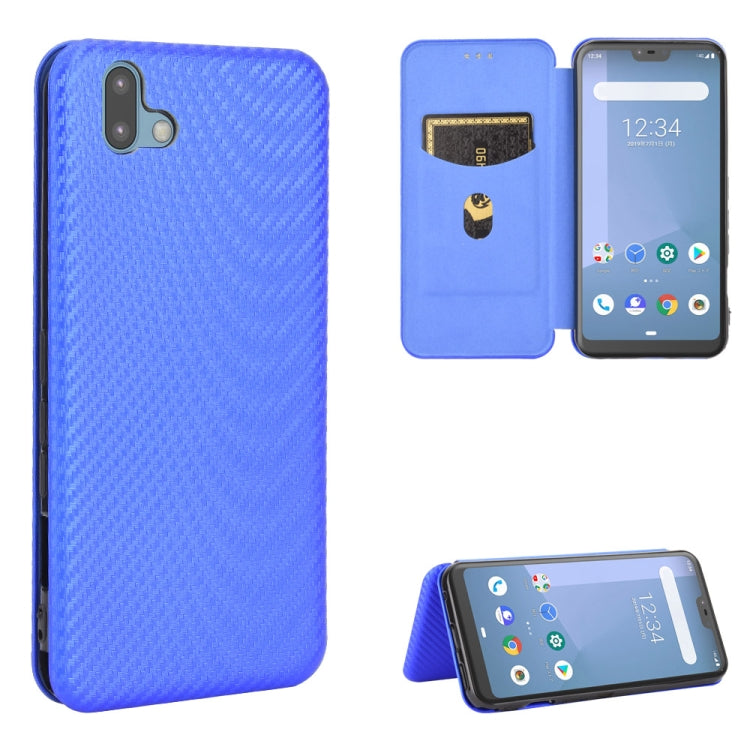 Carbon Fiber Texture Magnetic Horizontal Flip TPU + PC + PU Leather Case with Card Slot, For Fujitsu Arrows 5G (F-51A), For Fujitsu Arrows Be4 (F-41A), For Fujitsu Arrows RX (Arrows M05), For Fujitsu Arrows U / 801FJ / Arrows J, For Kyocera Basio 4 KYV...