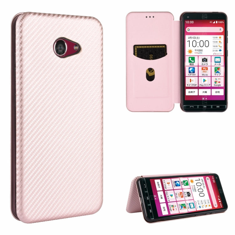 Carbon Fiber Texture Magnetic Horizontal Flip TPU + PC + PU Leather Case with Card Slot, For Fujitsu Arrows 5G (F-51A), For Fujitsu Arrows Be4 (F-41A), For Fujitsu Arrows RX (Arrows M05), For Fujitsu Arrows U / 801FJ / Arrows J, For Kyocera Basio 4 KYV...