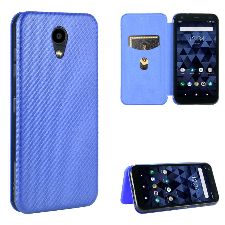 Carbon Fiber Texture Magnetic Horizontal Flip TPU + PC + PU Leather Case with Card Slot, For Fujitsu Arrows 5G (F-51A), For Fujitsu Arrows Be4 (F-41A), For Fujitsu Arrows RX (Arrows M05), For Fujitsu Arrows U / 801FJ / Arrows J, For Kyocera Basio 4 KYV...