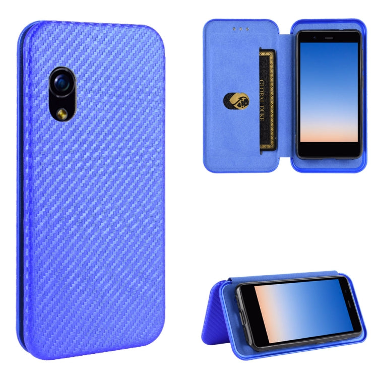 Carbon Fiber Texture Magnetic Horizontal Flip TPU + PC + PU Leather Case with Card Slot, For Fujitsu Arrows 5G (F-51A), For Fujitsu Arrows Be4 (F-41A), For Fujitsu Arrows RX (Arrows M05), For Fujitsu Arrows U / 801FJ / Arrows J, For Kyocera Basio 4 KYV...