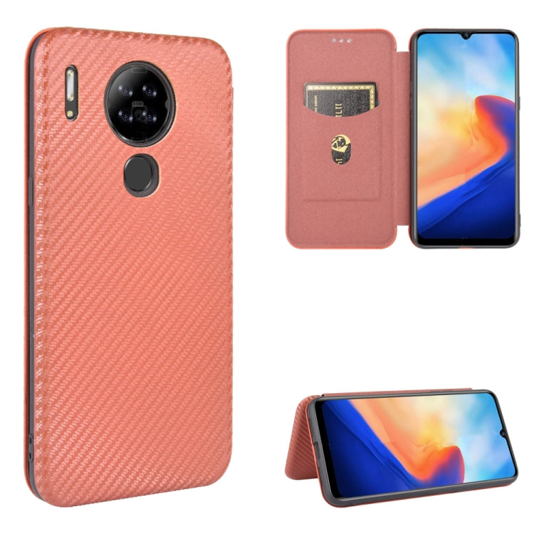 Carbon Fiber Texture Magnetic Horizontal Flip TPU + PC + PU Leather Case with Card Slot, For Fujitsu Arrows 5G (F-51A), For Fujitsu Arrows Be4 (F-41A), For Fujitsu Arrows RX (Arrows M05), For Fujitsu Arrows U / 801FJ / Arrows J, For Kyocera Basio 4 KYV...