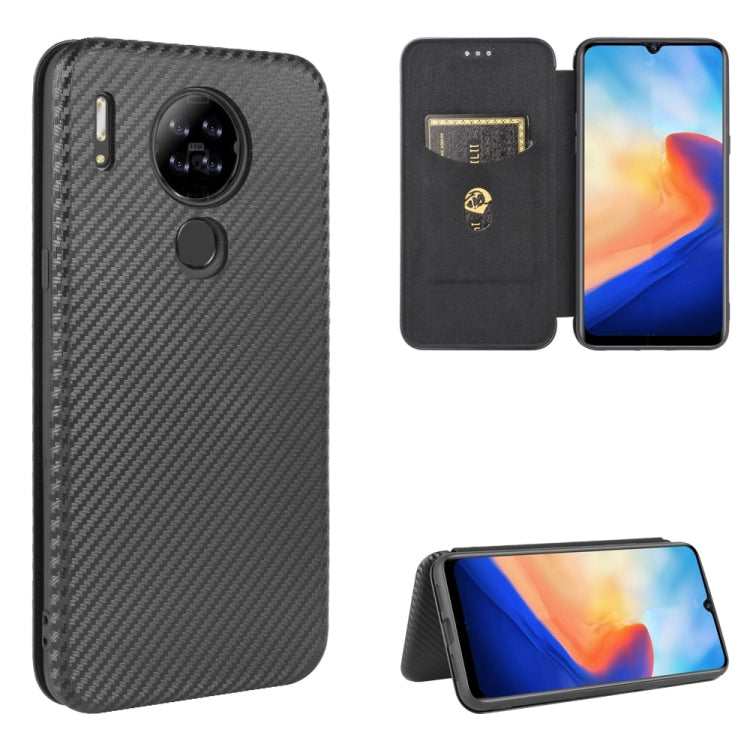 Carbon Fiber Texture Magnetic Horizontal Flip TPU + PC + PU Leather Case with Card Slot, For Fujitsu Arrows 5G (F-51A), For Fujitsu Arrows Be4 (F-41A), For Fujitsu Arrows RX (Arrows M05), For Fujitsu Arrows U / 801FJ / Arrows J, For Kyocera Basio 4 KYV...