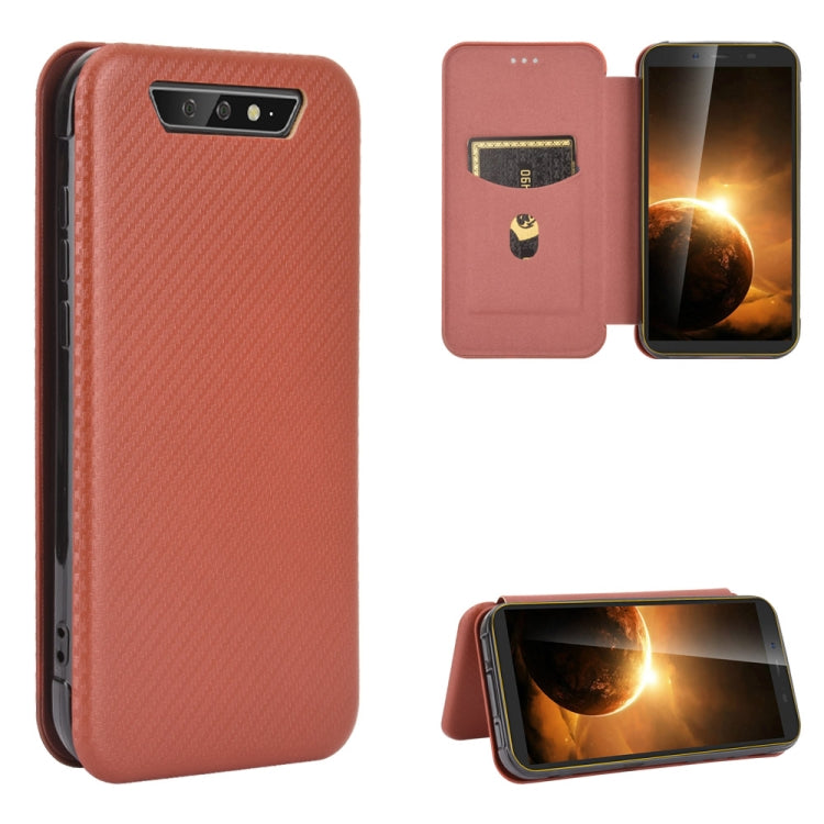 Carbon Fiber Texture Magnetic Horizontal Flip TPU + PC + PU Leather Case with Card Slot, For Blackview A80 Pro, For Oukitel C19, For Blackview BV5500 / BV5500 Pro / BV5500 Plus, For Oukitel C18 Pro, For Oukitel C17 / C17 Pro, For Sharp Aquos R5G       ...