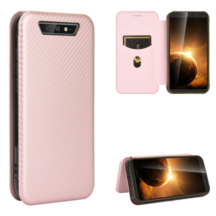 Carbon Fiber Texture Magnetic Horizontal Flip TPU + PC + PU Leather Case with Card Slot, For Blackview A80 Pro, For Oukitel C19, For Blackview BV5500 / BV5500 Pro / BV5500 Plus, For Oukitel C18 Pro, For Oukitel C17 / C17 Pro, For Sharp Aquos R5G       ...