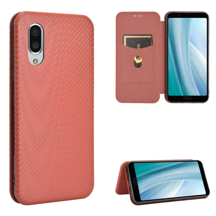 Carbon Fiber Texture Magnetic Horizontal Flip TPU + PC + PU Leather Case with Card Slot, For Blackview A80 Pro, For Oukitel C19, For Blackview BV5500 / BV5500 Pro / BV5500 Plus, For Oukitel C18 Pro, For Oukitel C17 / C17 Pro, For Sharp Aquos R5G       ...