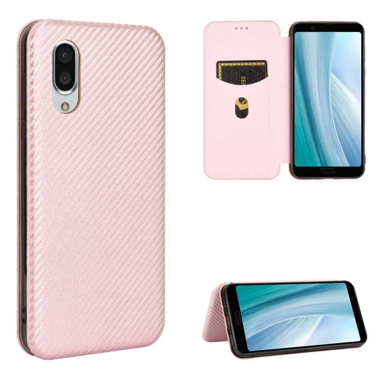 Carbon Fiber Texture Magnetic Horizontal Flip TPU + PC + PU Leather Case with Card Slot, For Blackview A80 Pro, For Oukitel C19, For Blackview BV5500 / BV5500 Pro / BV5500 Plus, For Oukitel C18 Pro, For Oukitel C17 / C17 Pro, For Sharp Aquos R5G       ...
