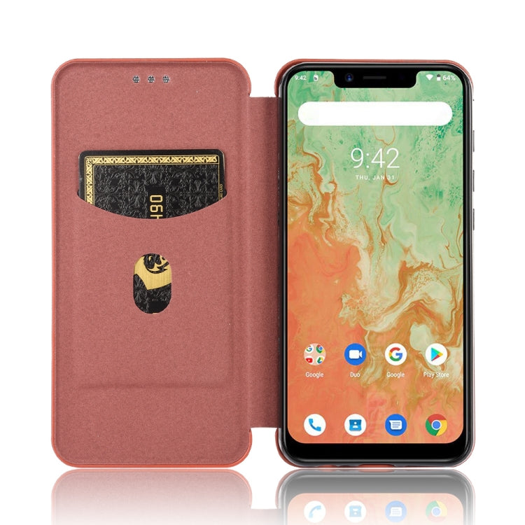 Carbon Fiber Texture Magnetic Horizontal Flip TPU + PC + PU Leather Case with Card Slot, For UMIDIGI A3X, For UMIDIGI A7 Pro, For UMIDIGI F2, For UMIDIGI Power 3, For UMIDIGI S5 Pro