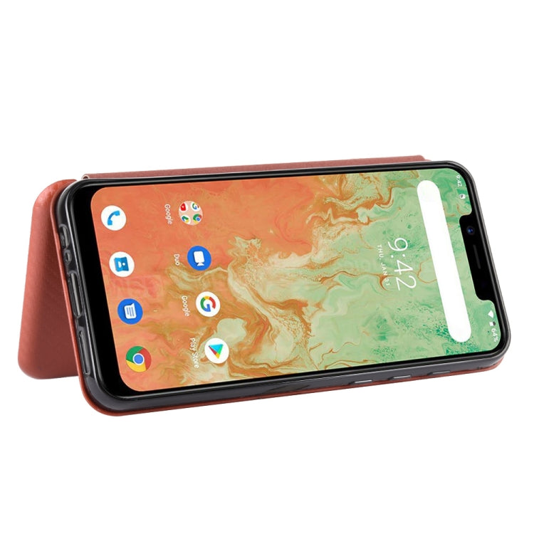 Carbon Fiber Texture Magnetic Horizontal Flip TPU + PC + PU Leather Case with Card Slot, For UMIDIGI A3X, For UMIDIGI A7 Pro, For UMIDIGI F2, For UMIDIGI Power 3, For UMIDIGI S5 Pro