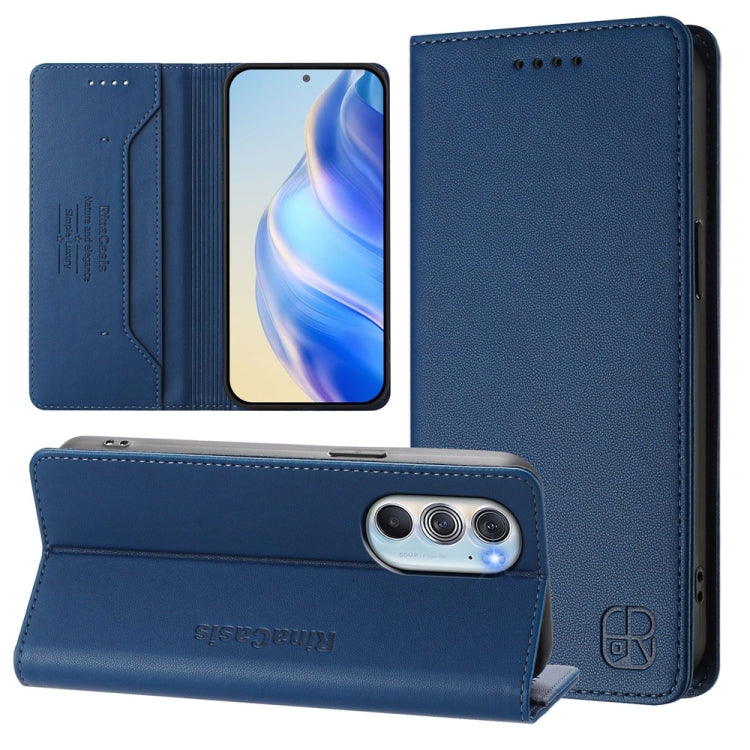 RC01 Dual-Folded Magnetic Suction RFID Leather Phone Case, For Motorola Edge 30 Pro / Edge X30, For Motorola Edge S30 / Moto G200 5G