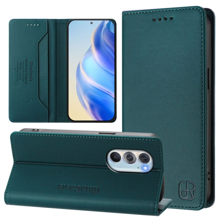 RC01 Dual-Folded Magnetic Suction RFID Leather Phone Case, For Motorola Edge 30 Pro / Edge X30, For Motorola Edge S30 / Moto G200 5G