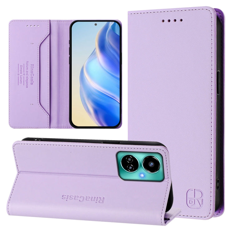 RC01 Dual-Folded Magnetic Suction RFID Leather Phone Case, For Tecno Spark 10C / 10 4G, For Tecno Spark 10 Pro 5G / K17 4G, For Tecno Spark 20 Pro 5G, For Tecno Camon 19 / 19 Pro 5G, For Tecno Pova 4 Pro 4G, For Tecno Pova 4