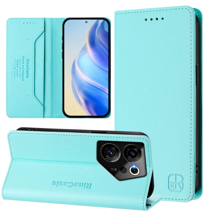 RC01 Dual-Folded Magnetic Suction RFID Leather Phone Case, For Tecno Pova 5, For Tecno Camon 20 Premier 5G, For Tecno Camon 20 Pro 5G, For Tecno Camon 20 4G / 20 Pro 4G, For Tecno Pop 7/ 7 Pro / Spark GO 2023, For Tecno Spark 10 5G