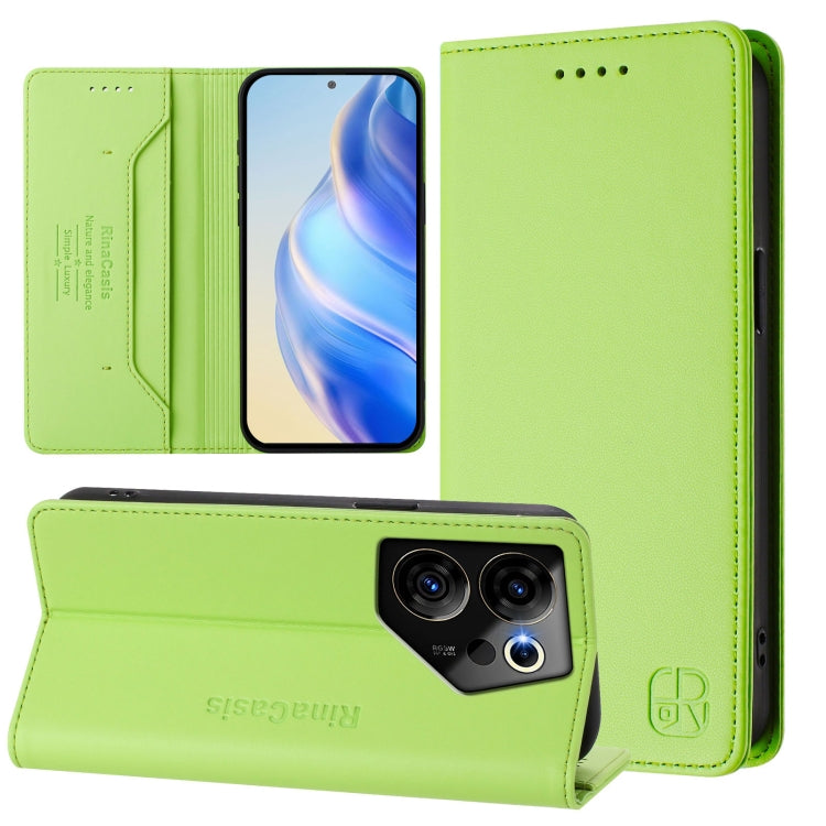 RC01 Dual-Folded Magnetic Suction RFID Leather Phone Case, For Tecno Pova 5, For Tecno Camon 20 Premier 5G, For Tecno Camon 20 Pro 5G, For Tecno Camon 20 4G / 20 Pro 4G, For Tecno Pop 7/ 7 Pro / Spark GO 2023, For Tecno Spark 10 5G