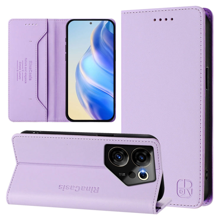 RC01 Dual-Folded Magnetic Suction RFID Leather Phone Case, For Tecno Pova 5, For Tecno Camon 20 Premier 5G, For Tecno Camon 20 Pro 5G, For Tecno Camon 20 4G / 20 Pro 4G, For Tecno Pop 7/ 7 Pro / Spark GO 2023, For Tecno Spark 10 5G