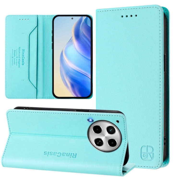 RC01 Dual-Folded Magnetic Suction RFID Leather Phone Case, For Tecno Camon 30 Pro 5G, For Tecno Camon 30 4G / 5G, For Tecno Spark 20 Pro+ 4G, For Tecno Spark GO 2024 4G, For Tecno Pova 5 Pro 5G, For Tecno Pova Neo 3