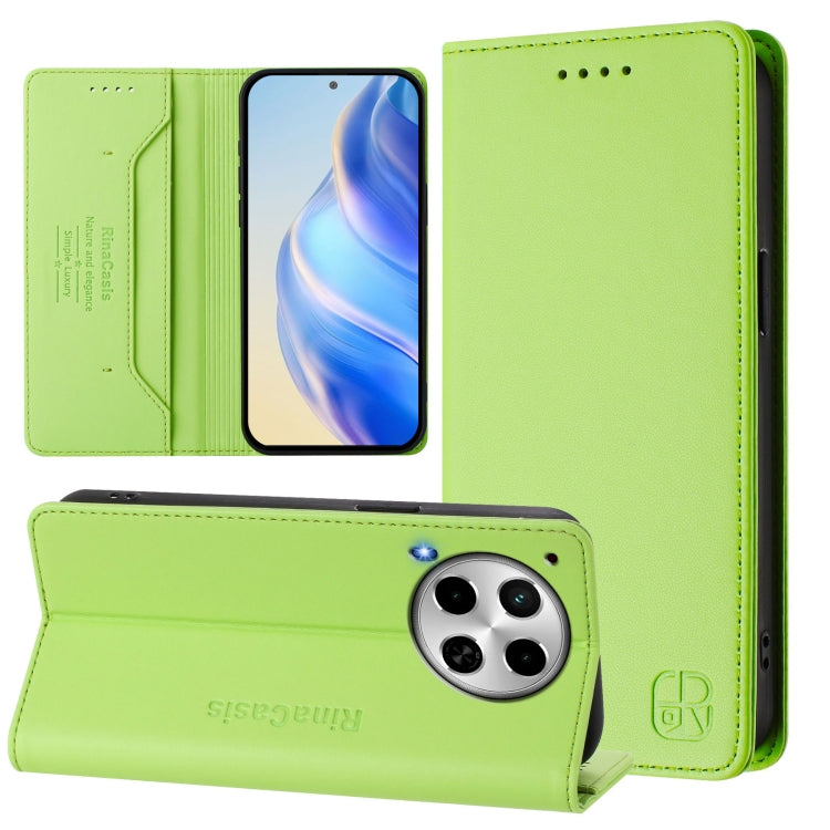 RC01 Dual-Folded Magnetic Suction RFID Leather Phone Case, For Tecno Camon 30 Pro 5G, For Tecno Camon 30 4G / 5G, For Tecno Spark 20 Pro+ 4G, For Tecno Spark GO 2024 4G, For Tecno Pova 5 Pro 5G, For Tecno Pova Neo 3