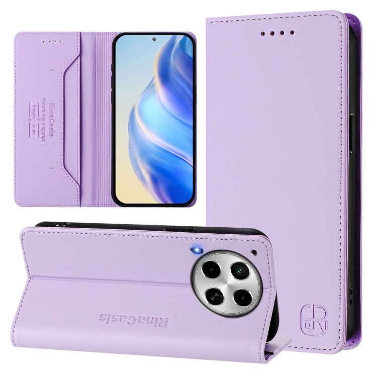 RC01 Dual-Folded Magnetic Suction RFID Leather Phone Case, For Tecno Camon 30 Pro 5G, For Tecno Camon 30 4G / 5G, For Tecno Spark 20 Pro+ 4G, For Tecno Spark GO 2024 4G, For Tecno Pova 5 Pro 5G, For Tecno Pova Neo 3