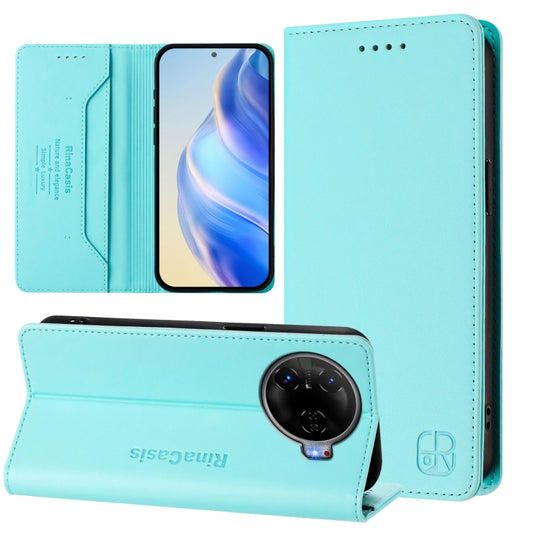 RC01 Dual-Folded Magnetic Suction RFID Leather Phone Case, For Tecno Camon 30 Pro 5G, For Tecno Camon 30 4G / 5G, For Tecno Spark 20 Pro+ 4G, For Tecno Spark GO 2024 4G, For Tecno Pova 5 Pro 5G, For Tecno Pova Neo 3