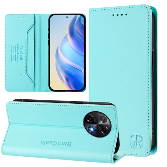 RC01 Dual-Folded Magnetic Suction RFID Leather Phone Case, For Tecno Camon 30S / 30S Pro 5G, For Tecno Spark 30 5G / Pova 6 Neo 5G, For Tecno Spark 30 Pro 4G, For Tecno Spark 30 4G, For Tecno Spark 30C 5G / Pop 9 5G, For Tecno Spark 30C