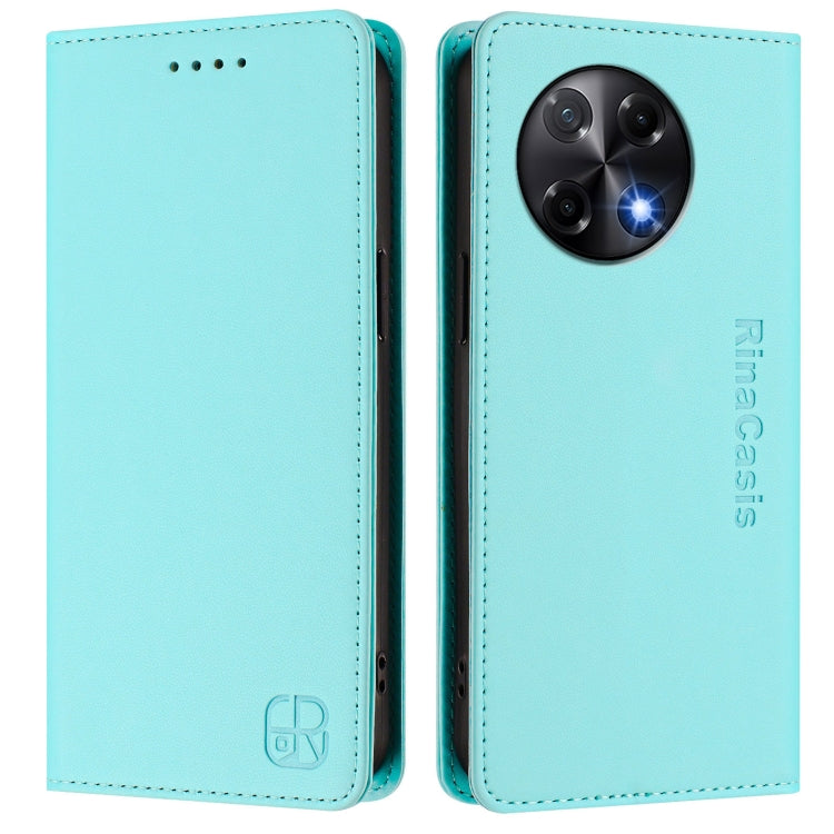 RC01 Dual-Folded Magnetic Suction RFID Leather Phone Case, For Tecno Camon 30S / 30S Pro 5G, For Tecno Spark 30 5G / Pova 6 Neo 5G, For Tecno Spark 30 Pro 4G, For Tecno Spark 30 4G, For Tecno Spark 30C 5G / Pop 9 5G, For Tecno Spark 30C