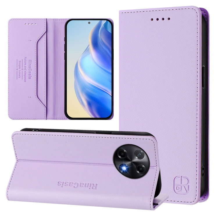 RC01 Dual-Folded Magnetic Suction RFID Leather Phone Case, For Tecno Camon 30S / 30S Pro 5G, For Tecno Spark 30 5G / Pova 6 Neo 5G, For Tecno Spark 30 Pro 4G, For Tecno Spark 30 4G, For Tecno Spark 30C 5G / Pop 9 5G, For Tecno Spark 30C
