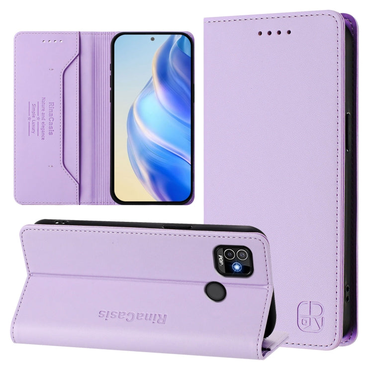 RC01 Dual-Folded Magnetic Suction RFID Leather Phone Case, For Tecno Pova Neo 2, For Tecno Spark GO 2022 / 8C / 9, For Tecno Spark 9T / 9 Pro, For Tecno Pova 3, For Tecno Pop 5, For Tecno Spark 7P