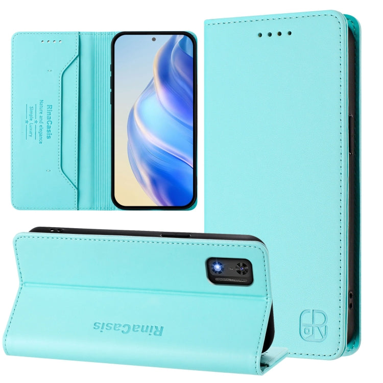 RC01 Dual-Folded Magnetic Suction RFID Leather Phone Case, For Tecno Pop 6C / itel A18, For Tecno Spark 10 Pro Magic, For Tecno Camon 30 Premier 5G, For Tecno Pova 6 Neo, For Tecno Pova 6 4G, For Tecno Pova 6 5G / 6 Pro 5G
