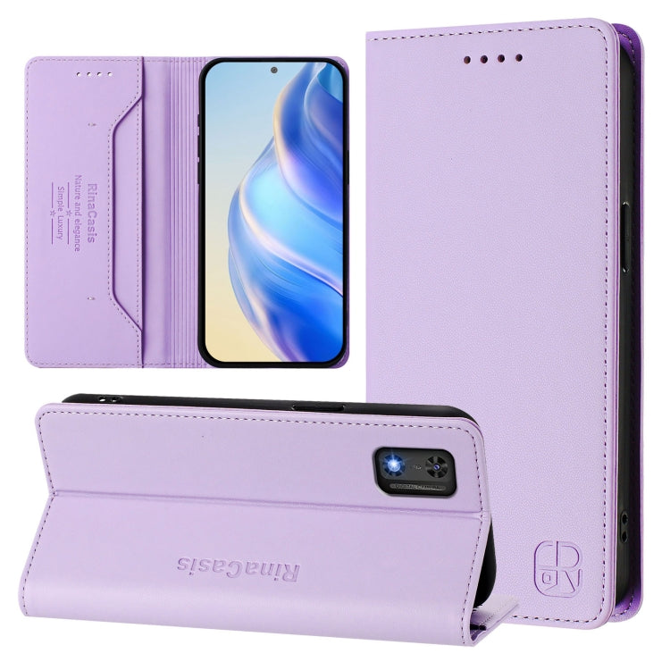 RC01 Dual-Folded Magnetic Suction RFID Leather Phone Case, For Tecno Pop 6C / itel A18, For Tecno Spark 10 Pro Magic, For Tecno Camon 30 Premier 5G, For Tecno Pova 6 Neo, For Tecno Pova 6 4G, For Tecno Pova 6 5G / 6 Pro 5G