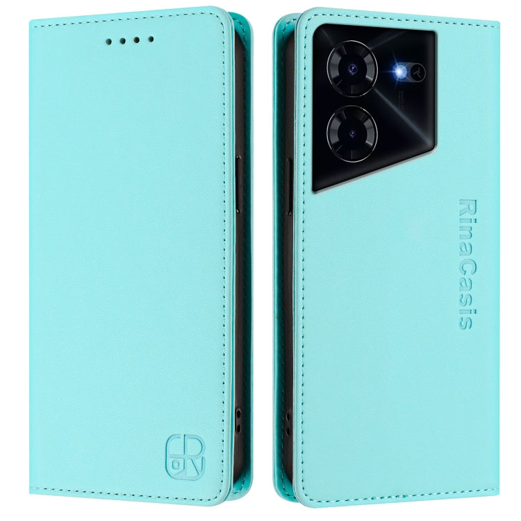 RC01 Dual-Folded Magnetic Suction RFID Leather Phone Case, For Tecno Pova 5, For Tecno Camon 20 Premier 5G, For Tecno Camon 20 Pro 5G, For Tecno Camon 20 4G / 20 Pro 4G, For Tecno Pop 7/ 7 Pro / Spark GO 2023, For Tecno Spark 10 5G