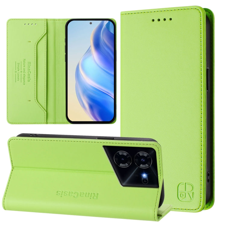 RC01 Dual-Folded Magnetic Suction RFID Leather Phone Case, For Tecno Pova 5, For Tecno Camon 20 Premier 5G, For Tecno Camon 20 Pro 5G, For Tecno Camon 20 4G / 20 Pro 4G, For Tecno Pop 7/ 7 Pro / Spark GO 2023, For Tecno Spark 10 5G