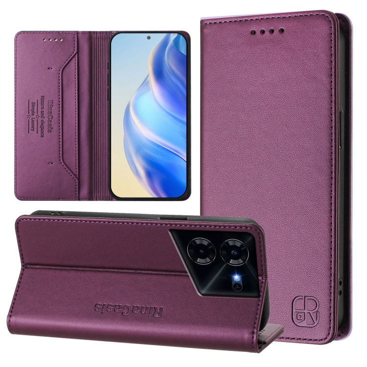 RC01 Dual-Folded Magnetic Suction RFID Leather Phone Case, For Tecno Pova 5, For Tecno Camon 20 Premier 5G, For Tecno Camon 20 Pro 5G, For Tecno Camon 20 4G / 20 Pro 4G, For Tecno Pop 7/ 7 Pro / Spark GO 2023, For Tecno Spark 10 5G