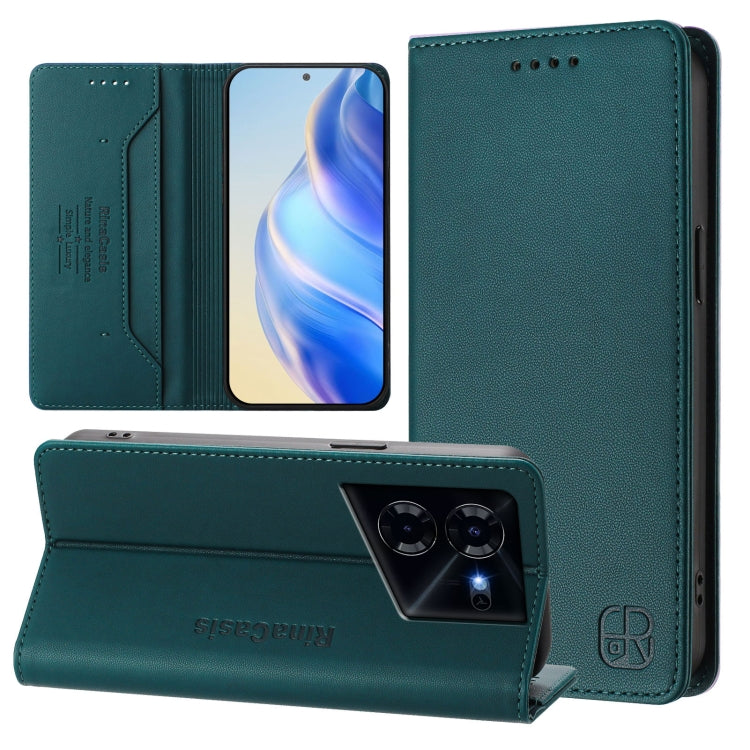 RC01 Dual-Folded Magnetic Suction RFID Leather Phone Case, For Tecno Camon 30 Pro 5G, For Tecno Camon 30 4G / 5G, For Tecno Spark 20 Pro+ 4G, For Tecno Spark GO 2024 4G, For Tecno Pova 5 Pro 5G, For Tecno Pova Neo 3