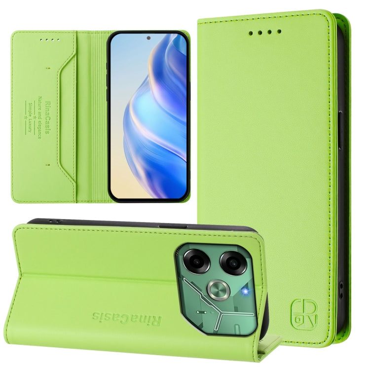 RC01 Dual-Folded Magnetic Suction RFID Leather Phone Case, For Tecno Pop 6C / itel A18, For Tecno Spark 10 Pro Magic, For Tecno Camon 30 Premier 5G, For Tecno Pova 6 Neo, For Tecno Pova 6 4G, For Tecno Pova 6 5G / 6 Pro 5G