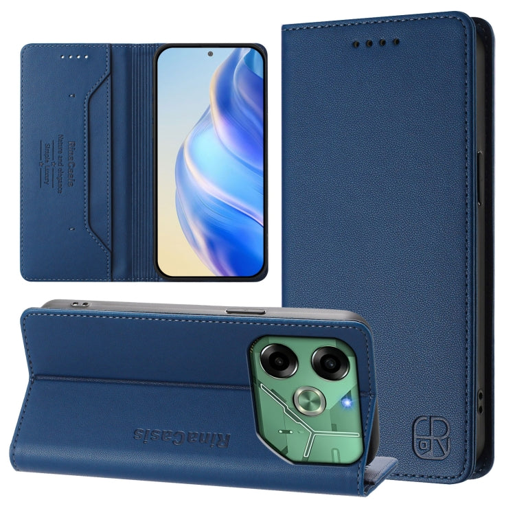 RC01 Dual-Folded Magnetic Suction RFID Leather Phone Case, For Tecno Pop 6C / itel A18, For Tecno Spark 10 Pro Magic, For Tecno Camon 30 Premier 5G, For Tecno Pova 6 Neo, For Tecno Pova 6 4G, For Tecno Pova 6 5G / 6 Pro 5G