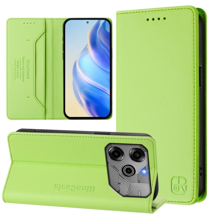 RC01 Dual-Folded Magnetic Suction RFID Leather Phone Case, For Tecno Pop 6C / itel A18, For Tecno Spark 10 Pro Magic, For Tecno Camon 30 Premier 5G, For Tecno Pova 6 Neo, For Tecno Pova 6 4G, For Tecno Pova 6 5G / 6 Pro 5G