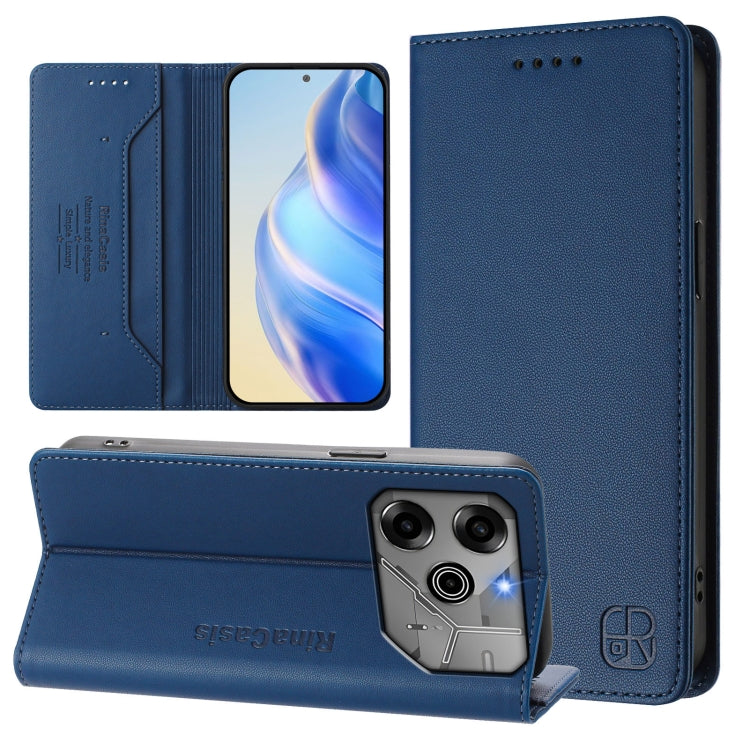 RC01 Dual-Folded Magnetic Suction RFID Leather Phone Case, For Tecno Pop 6C / itel A18, For Tecno Spark 10 Pro Magic, For Tecno Camon 30 Premier 5G, For Tecno Pova 6 Neo, For Tecno Pova 6 4G, For Tecno Pova 6 5G / 6 Pro 5G