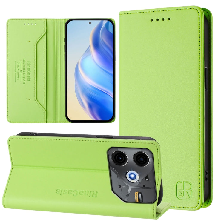 RC01 Dual-Folded Magnetic Suction RFID Leather Phone Case, For Tecno Pop 6C / itel A18, For Tecno Spark 10 Pro Magic, For Tecno Camon 30 Premier 5G, For Tecno Pova 6 Neo, For Tecno Pova 6 4G, For Tecno Pova 6 5G / 6 Pro 5G