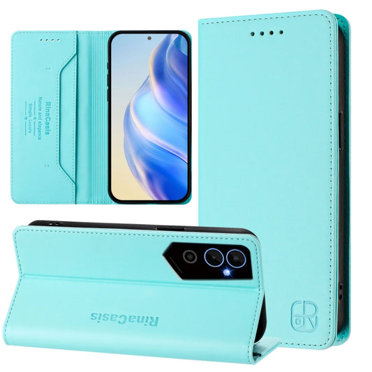 RC01 Dual-Folded Magnetic Suction RFID Leather Phone Case, For Tecno Pova Neo 2, For Tecno Spark GO 2022 / 8C / 9, For Tecno Spark 9T / 9 Pro, For Tecno Pova 3, For Tecno Pop 5, For Tecno Spark 7P