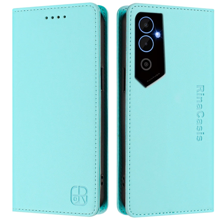 RC01 Dual-Folded Magnetic Suction RFID Leather Phone Case, For Tecno Pova Neo 2, For Tecno Spark GO 2022 / 8C / 9, For Tecno Spark 9T / 9 Pro, For Tecno Pova 3, For Tecno Pop 5, For Tecno Spark 7P