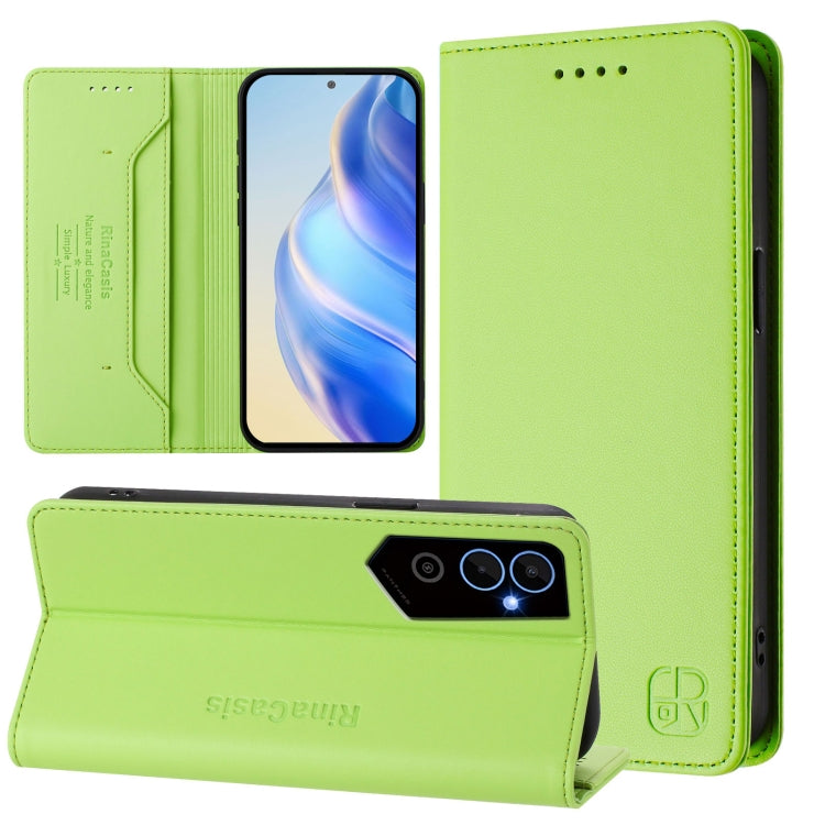 RC01 Dual-Folded Magnetic Suction RFID Leather Phone Case, For Tecno Pova Neo 2, For Tecno Spark GO 2022 / 8C / 9, For Tecno Spark 9T / 9 Pro, For Tecno Pova 3, For Tecno Pop 5, For Tecno Spark 7P