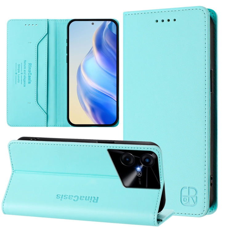 RC01 Dual-Folded Magnetic Suction RFID Leather Phone Case, For Tecno Camon 30 Pro 5G, For Tecno Camon 30 4G / 5G, For Tecno Spark 20 Pro+ 4G, For Tecno Spark GO 2024 4G, For Tecno Pova 5 Pro 5G, For Tecno Pova Neo 3