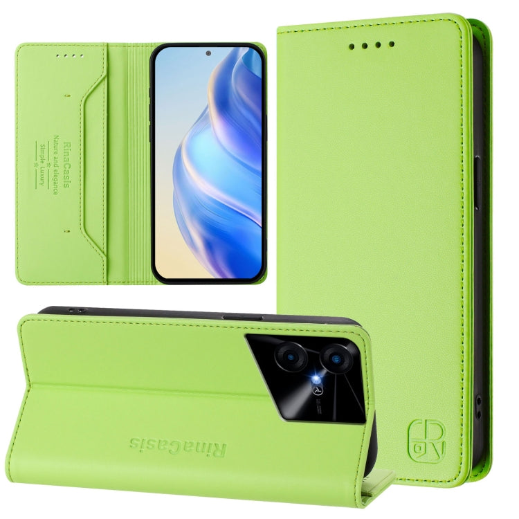 RC01 Dual-Folded Magnetic Suction RFID Leather Phone Case, For Tecno Camon 30 Pro 5G, For Tecno Camon 30 4G / 5G, For Tecno Spark 20 Pro+ 4G, For Tecno Spark GO 2024 4G, For Tecno Pova 5 Pro 5G, For Tecno Pova Neo 3