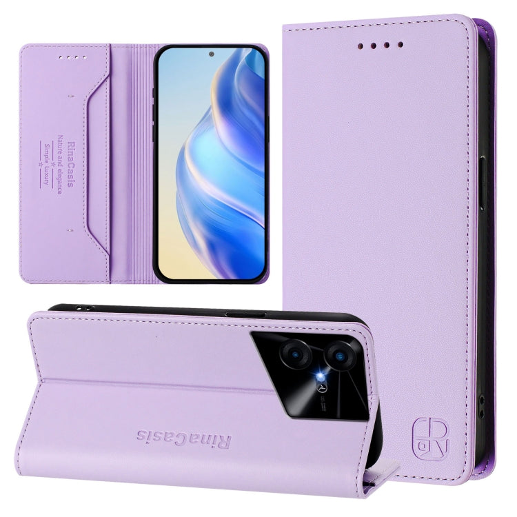 RC01 Dual-Folded Magnetic Suction RFID Leather Phone Case, For Tecno Camon 30 Pro 5G, For Tecno Camon 30 4G / 5G, For Tecno Spark 20 Pro+ 4G, For Tecno Spark GO 2024 4G, For Tecno Pova 5 Pro 5G, For Tecno Pova Neo 3