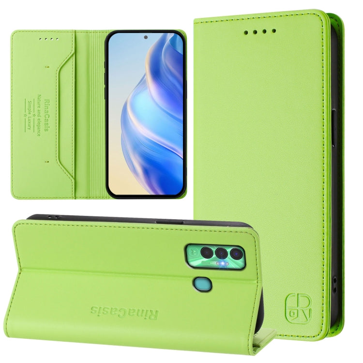 RC01 Dual-Folded Magnetic Suction RFID Leather Phone Case, For Tecno Pova Neo 2, For Tecno Spark GO 2022 / 8C / 9, For Tecno Spark 9T / 9 Pro, For Tecno Pova 3, For Tecno Pop 5, For Tecno Spark 7P