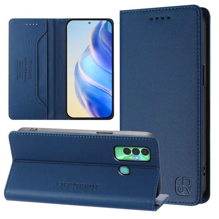RC01 Dual-Folded Magnetic Suction RFID Leather Phone Case, For Tecno Pova Neo 2, For Tecno Spark GO 2022 / 8C / 9, For Tecno Spark 9T / 9 Pro, For Tecno Pova 3, For Tecno Pop 5, For Tecno Spark 7P