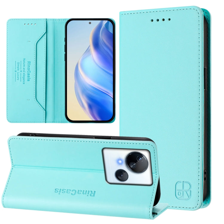 RC01 Dual-Folded Magnetic Suction RFID Leather Phone Case, For Tecno Pova 5, For Tecno Camon 20 Premier 5G, For Tecno Camon 20 Pro 5G, For Tecno Camon 20 4G / 20 Pro 4G, For Tecno Pop 7/ 7 Pro / Spark GO 2023, For Tecno Spark 10 5G