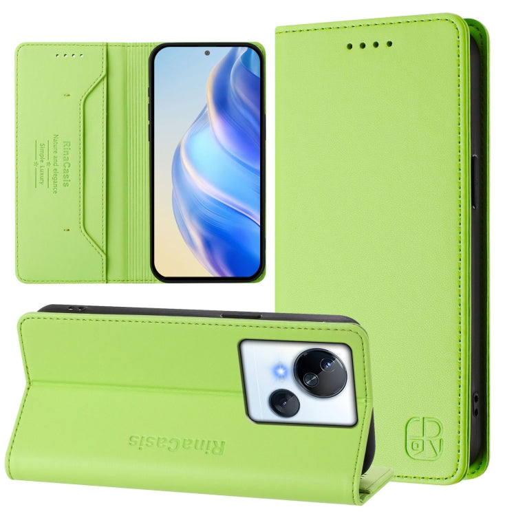 RC01 Dual-Folded Magnetic Suction RFID Leather Phone Case, For Tecno Pova 5, For Tecno Camon 20 Premier 5G, For Tecno Camon 20 Pro 5G, For Tecno Camon 20 4G / 20 Pro 4G, For Tecno Pop 7/ 7 Pro / Spark GO 2023, For Tecno Spark 10 5G