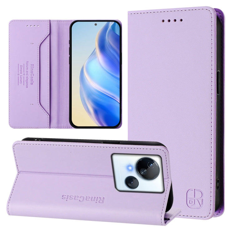 RC01 Dual-Folded Magnetic Suction RFID Leather Phone Case, For Tecno Pova 5, For Tecno Camon 20 Premier 5G, For Tecno Camon 20 Pro 5G, For Tecno Camon 20 4G / 20 Pro 4G, For Tecno Pop 7/ 7 Pro / Spark GO 2023, For Tecno Spark 10 5G
