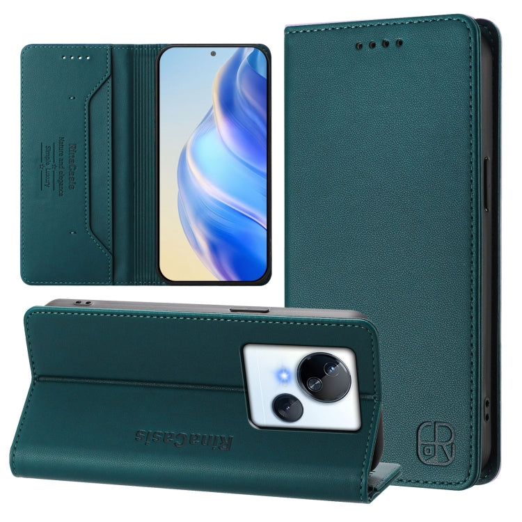 RC01 Dual-Folded Magnetic Suction RFID Leather Phone Case, For Tecno Pova 5, For Tecno Camon 20 Premier 5G, For Tecno Camon 20 Pro 5G, For Tecno Camon 20 4G / 20 Pro 4G, For Tecno Pop 7/ 7 Pro / Spark GO 2023, For Tecno Spark 10 5G
